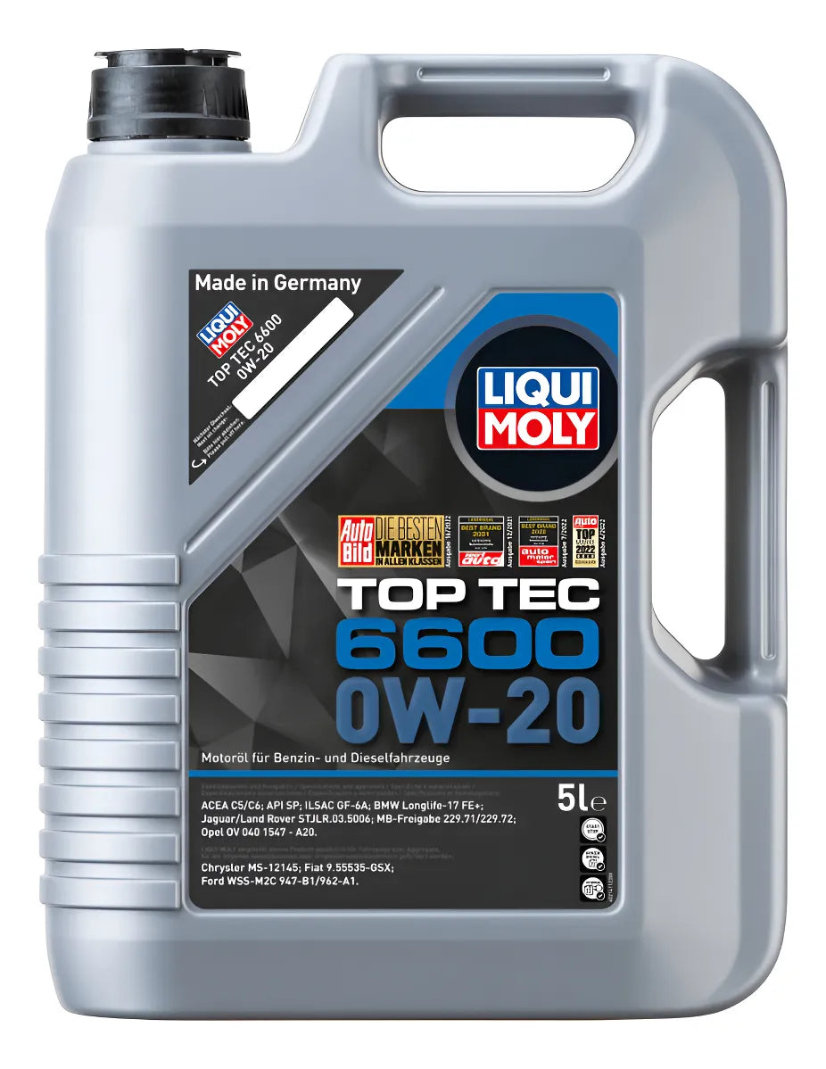 Aceite Lubricante Liqui Moly 0W-20 Toptec 6600 5lt