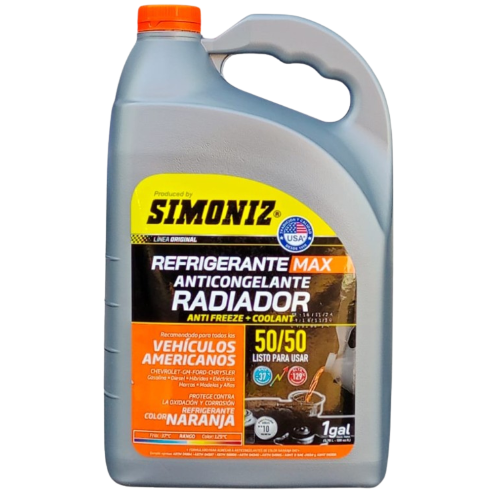 Refrigerante Anticongelante Simoniz 50/50 American Orange 1gl