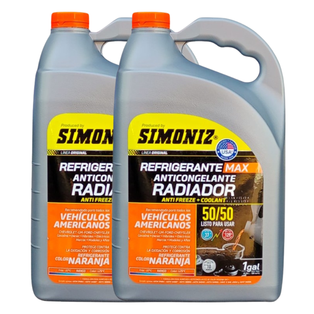 Refrigerante Anticongelante Simoniz 50/50 American Orange 2gl