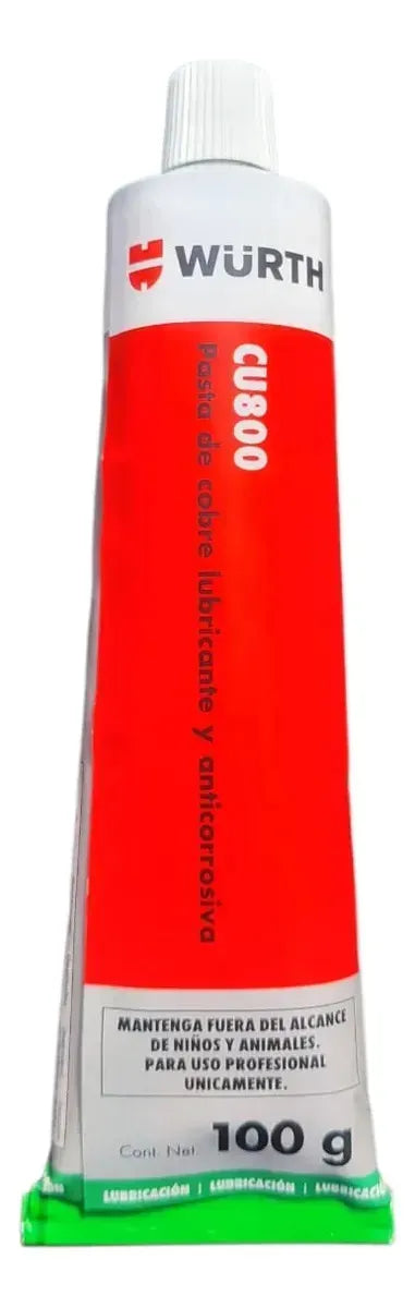 Aditivo Pasta de Cobre Lubricante Anticorrosiva CU800 Wurth 100gm