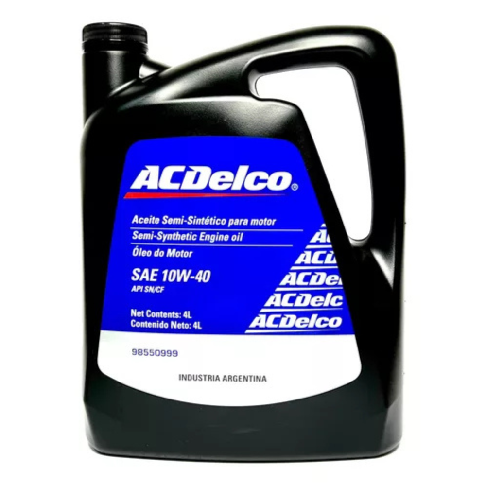 Aceite Para Motor 10w40 Acdelco Semi-sintético Sn/cf 4lt
