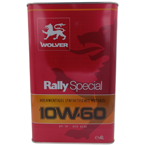 Aceite para Motor 10W60 Wolver Rally Special SM/A3/B3 4lts