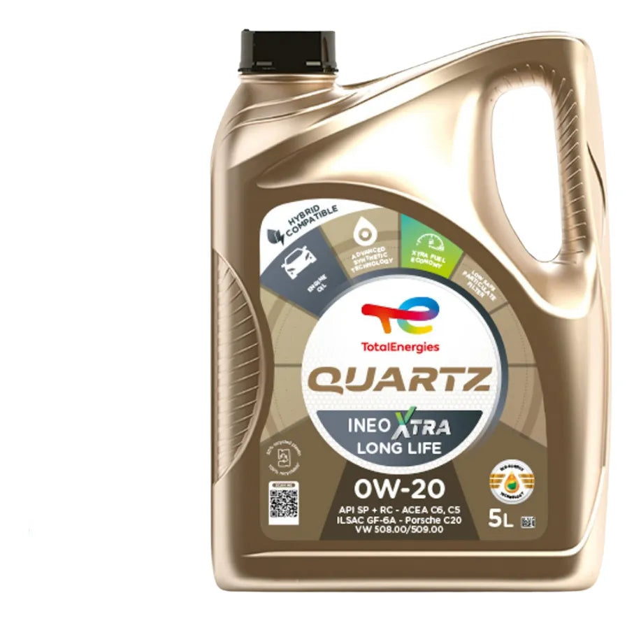Aceite Lubricante 0W20 Total Ineo Extra LongLife SP+RC/C6/C5 5lt