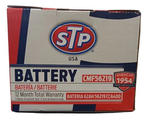 Bateria 62AMP STP 400CCA CMF56219 B Grueso (- +)