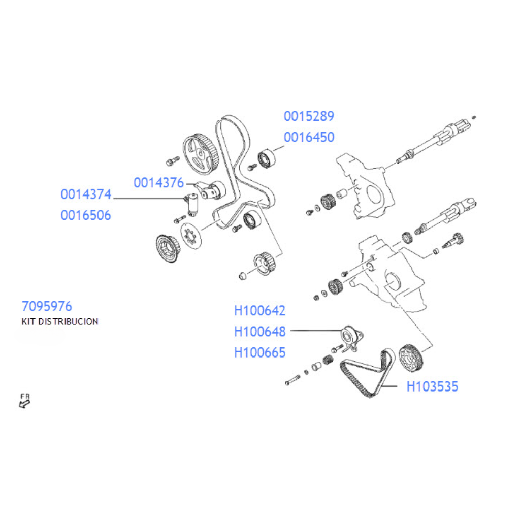 Kit de Distribución Mitsubishi Katana L200 2.5 2WD/4WD 07/16 7Pcs SKF