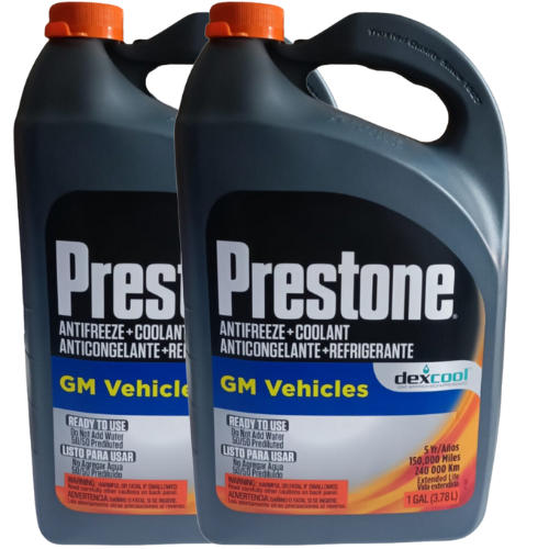 Pack 2 Refrigerante Anticongelante Coolant Prestone 50/50 Dex-Cool Extended Life 1GL