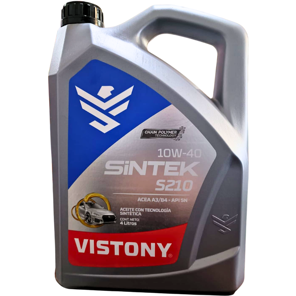 Aceite para Motor 10w40 Vistony Sintek S210 Api Sn 4lts