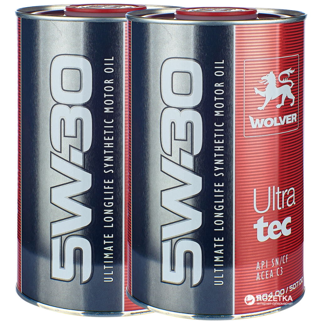 Pack 2 Aceite para Motor 5W30 Ultratec SN/CF/C3 Wolver 1lt