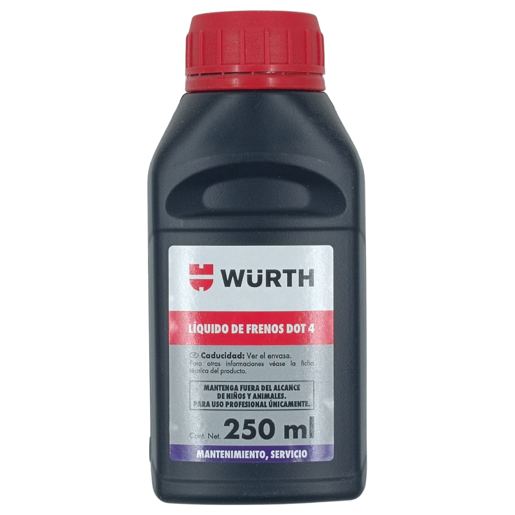 Lubricante Aceite Liquido de Freno Dot 4 Wurth 250 ml