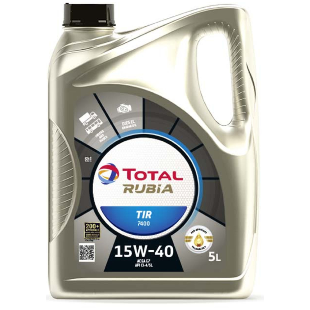 Aceite 15W40 TOTAL Rubia 7400 C/4-SL 5Lts.