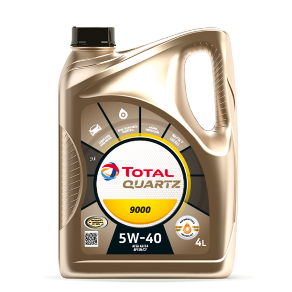 Aceite Lubricante 5W40 Total Quartz 9000 ACEA A3/B4 4lts