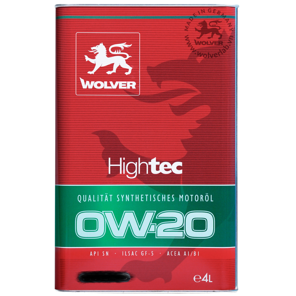 Aceite Lubricante 0W20 Hightech Wolver SN/ A1/B1 4lts