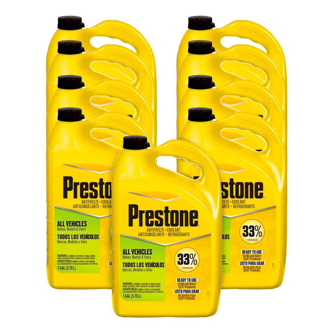 Pack 9 Refrigerante Anticongelante Prestone Extended Life Antifreeze/Coolant 33 01PRAF2033P9