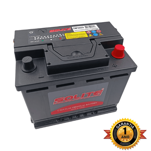 Bateria 55 Amp. Cca. 480 Marca SOLITE para Berlingo - Partner - Fiorino / Borne (- +)