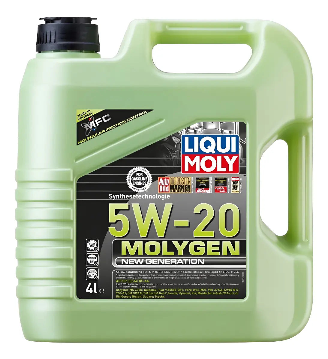Lubricante Aceite 5W20 Liqui Moly Molygen New Generation 4lts