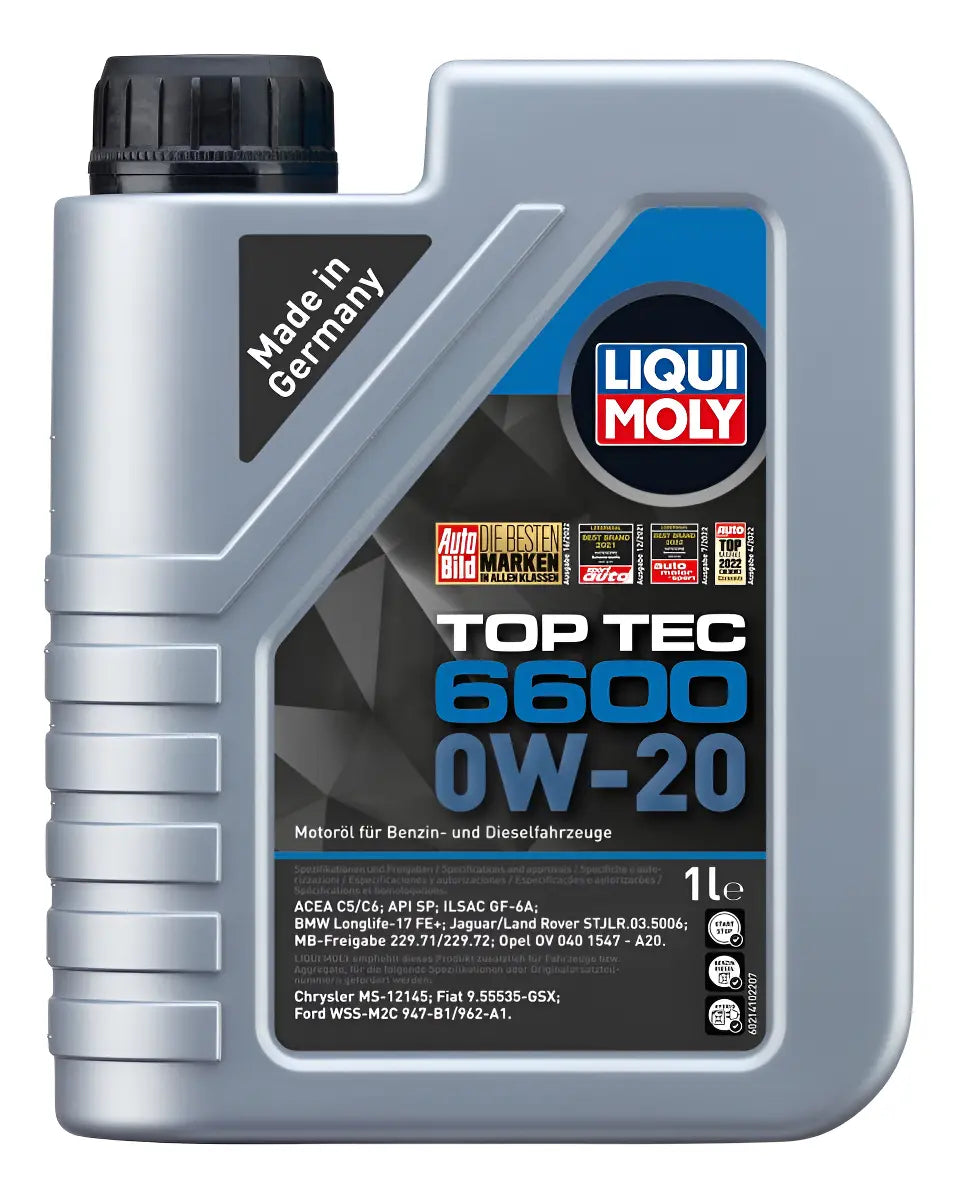 Aceite Lubricante Liqui Moly 0W-20 Toptec 6600 1 lt