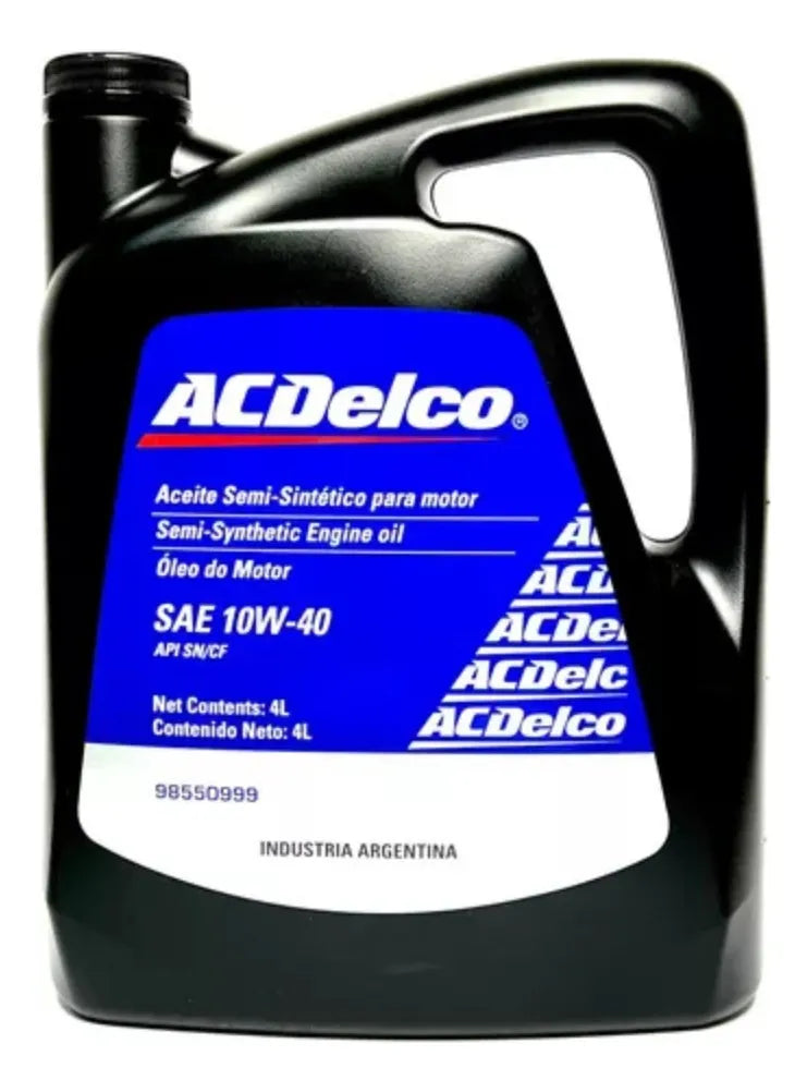 Aceite Para Motor 10w40 Acdelco Semi-sintético Sn/cf 4lt