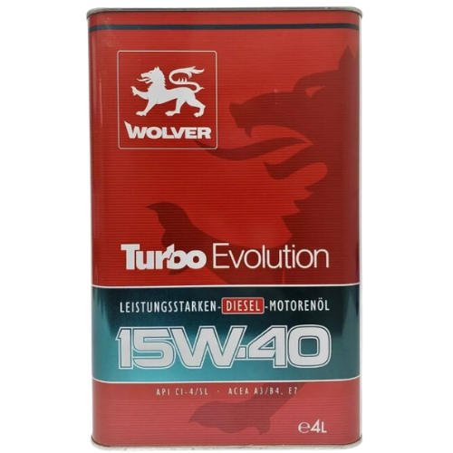 Aceite 15W40 Wolver Turbo Evolution 4Lts