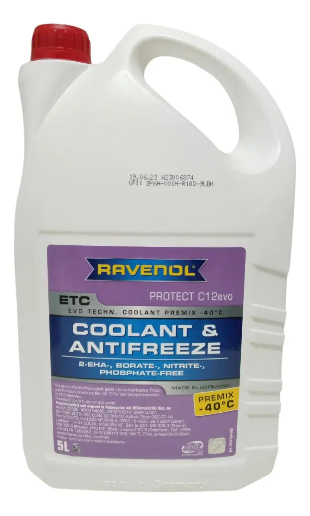 Anticongelante Refrigerante Ravenol Etc Premix G12 -40°c Rosa 5lts