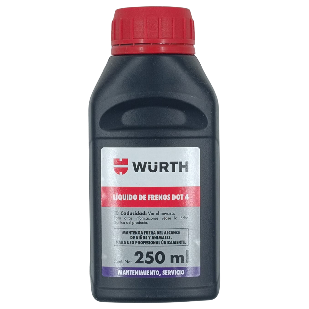 Aceite Liquido de Freno Dot 4 Wurth 250 ml