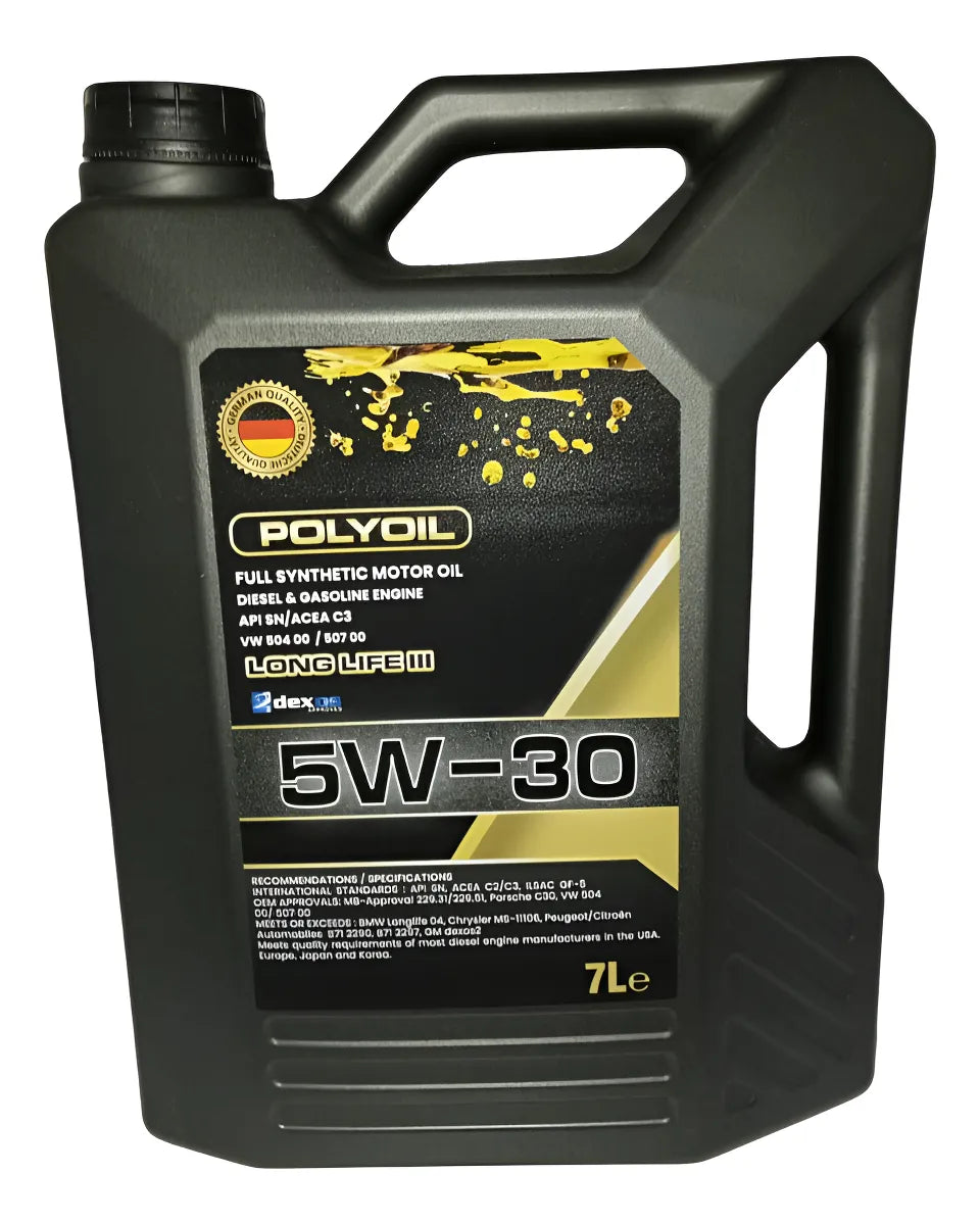 Aceite Lubricante Para Motor 5w30 Polyoil Long Life Iii 7lt